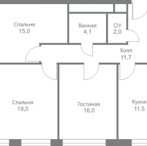 3-комн квартира Москва г., Сколковское ш.,  к. 4