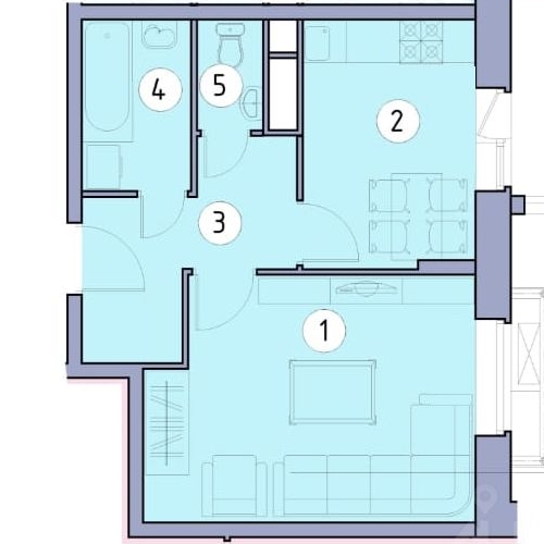 1-комн квартира Сабурово пгт, улица Заречная, 1