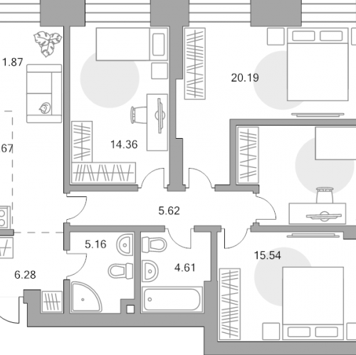 4-комн квартира Дубининская ул,  к. 2