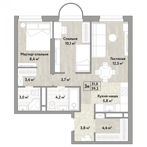 2-комн квартира Коммунарка п., Александры Монаховой ул.,  к. 1