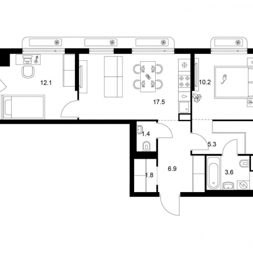 2-комн квартира Мытищи, Метровагонмаш, корп.13