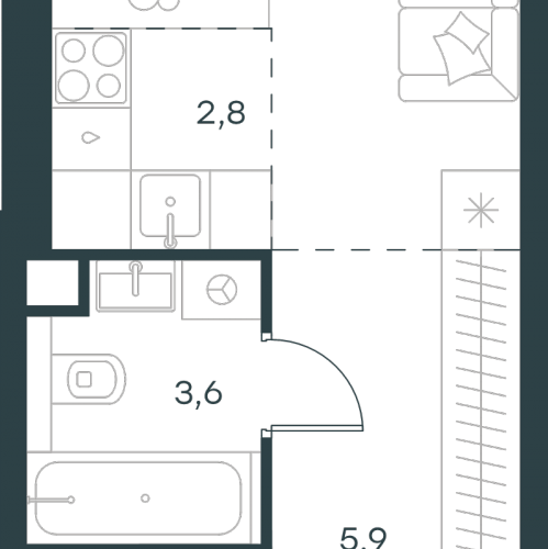 Студия Москва г., Озерная ул.,  к. 8