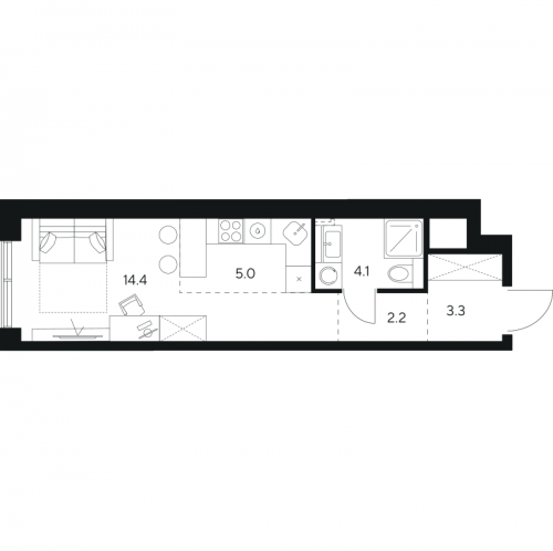 Студия Москва г., Ярцевская ул.,  к. 1