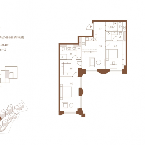 2-комн квартира Москва г., Кутузовский пр-кт,  к. 5.2