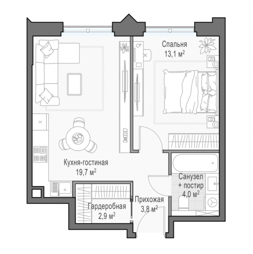 1-комн квартира Москва г., Дубовой Рощи ул.