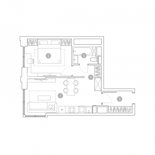 1-комн квартира Москва г., Миклухо-Маклая ул.,  к. 1