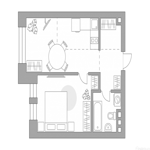 1-комн квартира , Дубининская улица, 17