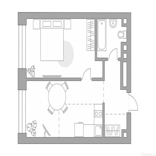 1-комн квартира , Дубининская улица, 17