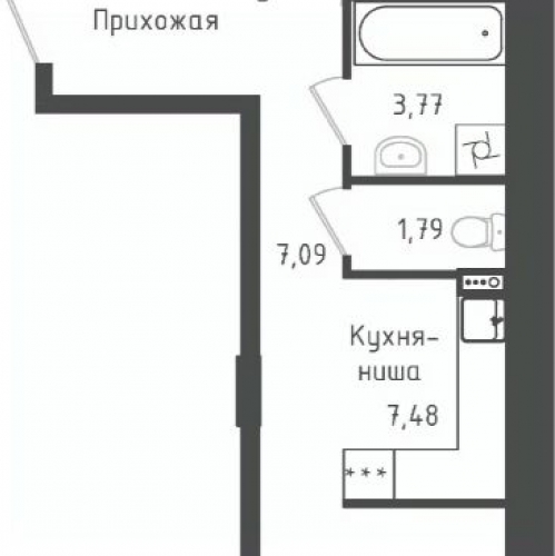 1-комн квартира Рыбаки, 2-ой Восточный проезд,  д. 3