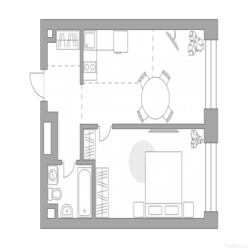 1-комн квартира , Дубининская улица, 17