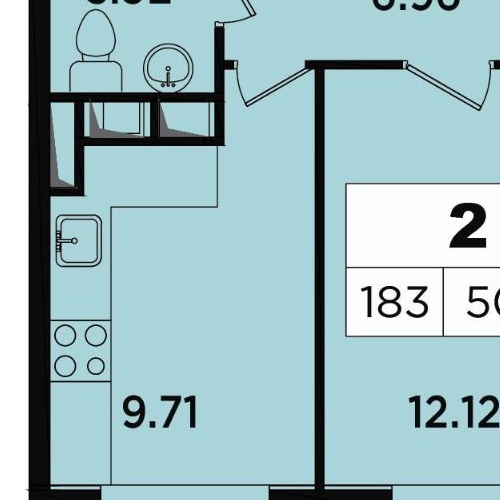 2-комн квартира Березовая аллея, 19к4