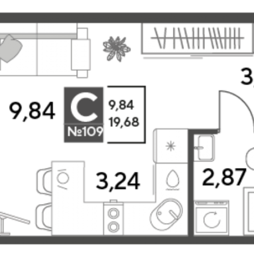 Студия Пушкино г., Зелёная Роща ул.,  к. 10