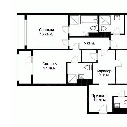 4-комн квартира Озерковская набережная, 26