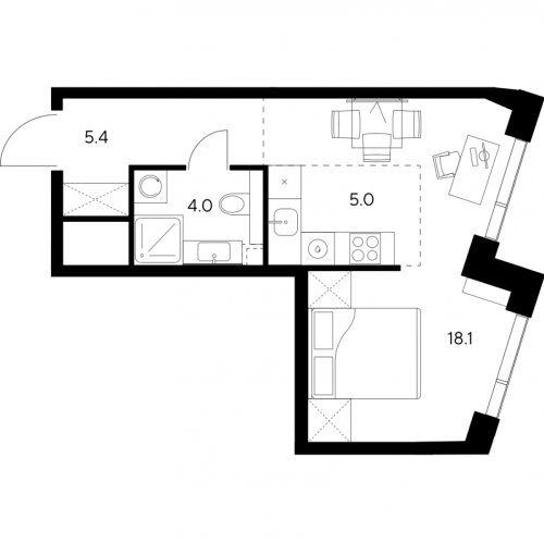 Студия Москва г., Ярцевская ул.,  к. 1