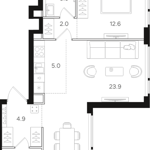 1-комн квартира Москва г., Открытое ш.,  к. 1