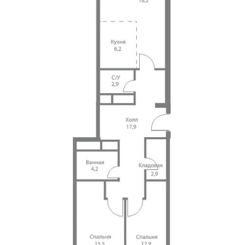 2-комн квартира Москва г., Сколковское ш.,  к. 4