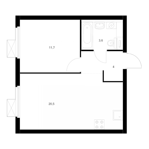 1-комн квартира Москва г., Сигнальный проезд,  к. 2.1.1
