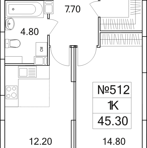 1-комн квартира Люберцы г., Проектируемый проезд № 4037,  к. 22