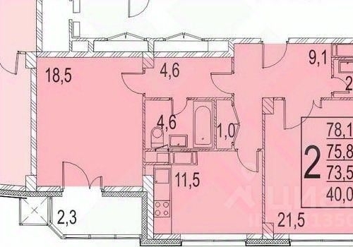2-комн квартира Мосфильмовская улица, 88к4с2
