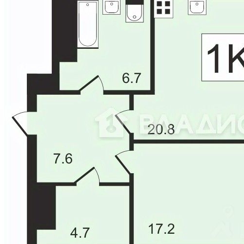 1-комн квартира улица Василисы Кожиной, 13